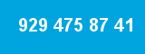 929 475 87 41 929 475 87 41